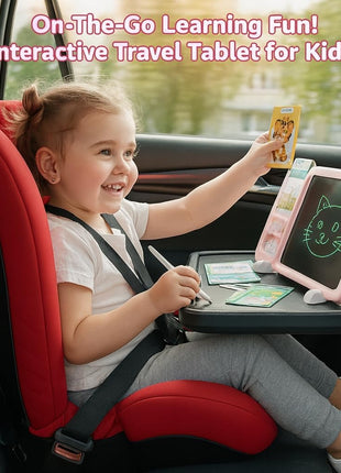 Children's LCD Handwriting Board + 112 Flash Cards – ABS Learning Tablet with Talking Reader – Drawing Toy for Kids 3–7
