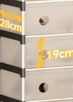 4-Tier Shoe Storage Cabinet with Coat Rack, Removable Shelf Divider, Galvanised Steel Tube & PP Panels (Copy)