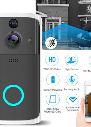 Wi‑Fi Video Doorbell 166° Wide‑Angle Lens Night Vision Smart Intercom