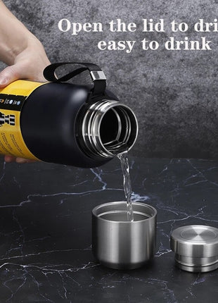 Stainless Steel  Navy Blue Insulated Vacuum Bottle Double Wall Thermal Flask for Hot and Cold Drinks