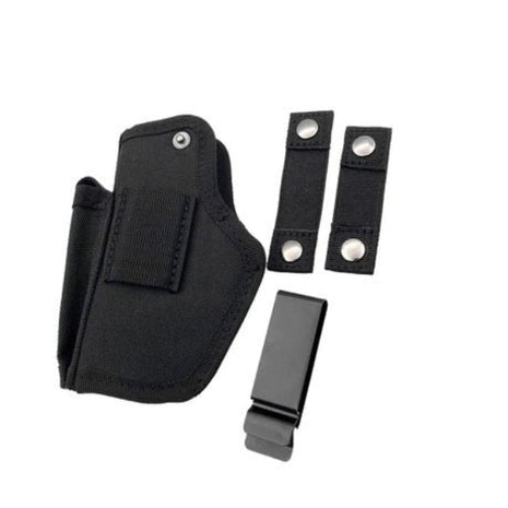 Universal Outside‑the‑Waistband Concealed Holster 10×3.5×15.5 cm – Ambidextrous Mag Pouch – Black Nylon