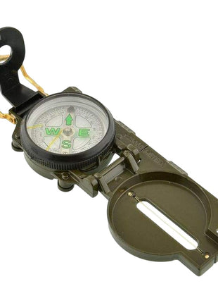 Lensatic Compass Liquid-Filled with Luminous Letters – Rotating Bezel & Sighting Wire