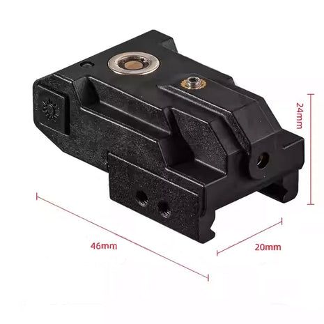 Mini Red Laser Sight 21mm – Adjustable Metal – Magnetic Recharge – Low Profile