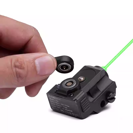 Green Dot Sight 1.8″×1.1″×1.7″ Compact Green Laser <5 mW Rechargeable Black Nylon