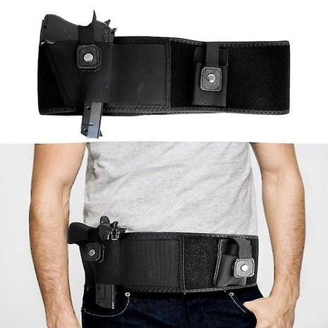 Concealed Waist Holster 101cm Neoprene Belt with Quick Draw Strap and Pocket – Right-Hand Fit