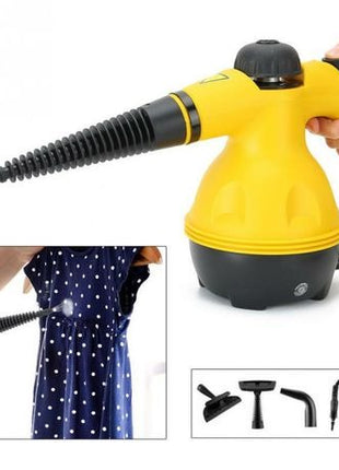 Multipurpose Handheld Steam Cleaner with 9-Piece Accessory Set, ABS Plastic Body