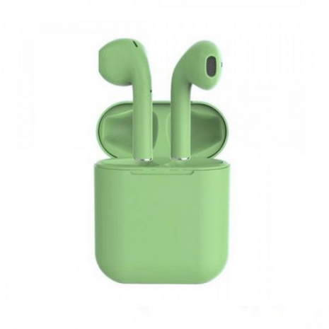 InPods Wireless Bluetooth 5.3 Earphones with Charging Case, Touch Control, Android & iOS Compatible -Green