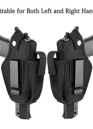 Universal Outside‑the‑Waistband Concealed Holster 10×3.5×15.5 cm – Ambidextrous Mag Pouch – Black Nylon