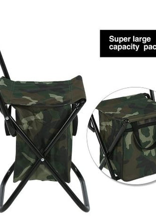 Folding Camping Sports Chair – Steel Frame – Compact with Cup Holder & Carry Bag – Camouflage
