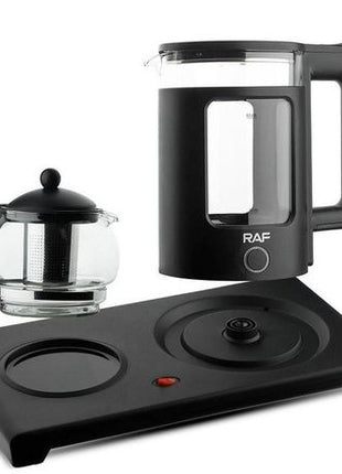 Electric Kettle and Glass Teapot Set, 1.8 L Water Kettle, 0.6 L Tea Pot, 1500W, 360° Base, Auto Shut-Off