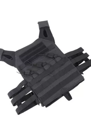 Tactical Plate Carrier Vest Lightweight MOLLE Chest Rig Adjustable Fit Small to XL – No Plates