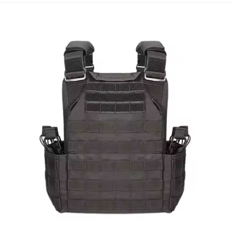 Tactical Combat Vest 600D Oxford Fabric with MOLLE Webbing – Adjustable Fit – Black