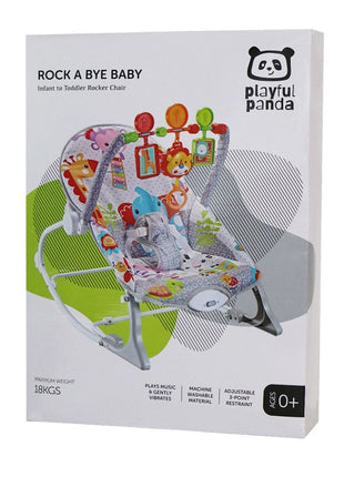Infant-to-Toddler Rocker Chair 18kg – Soothing Vibration & Musical Toy Bar – Multicolour HW602