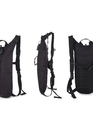 3L Tactical Hydration Backpack with Leakproof Bladder – Oxford Fabric – Black