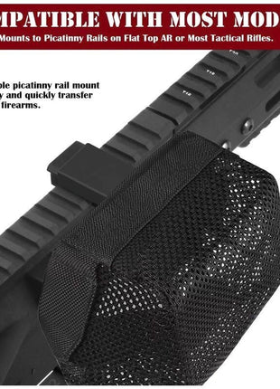 Brass Catcher Net for AR Rifles – Heat-Resistant Nylon Mesh – 100-Round Capacity – Zipper Bottom – Picatinny Mount