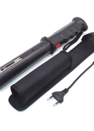 Self Defense Flashlight Stun Gun 4000kV – LED Light + Loud Alarm – Rechargeable Personal Security Tool – Black 809