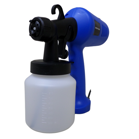 Electric Paint Spray Gun 400W 800mL Plastic Body Adjustable Flow & Speed Blue