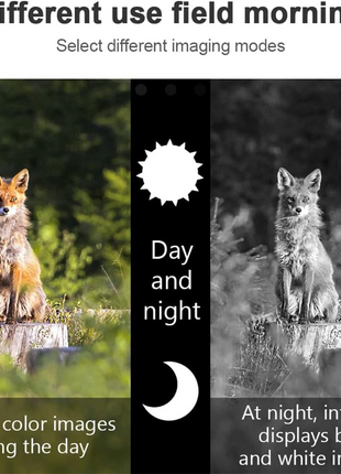 Digital Night Vision Monocular 1080p 5x Zoom with IR LED – 984ft Range, 1.5" Screen, IP56 Waterproof, Black