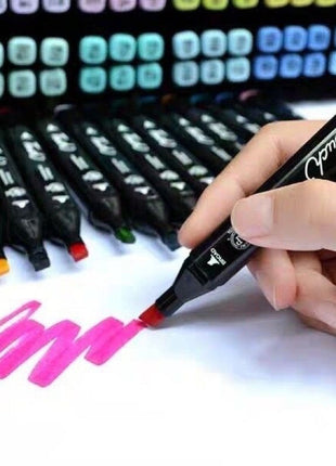 Dual Tip Alcohol Art Markers Set – 48 or 80 Assorted Colours with Carry Case Markers