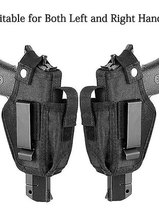Universal IWB/OWB Holster – 1000D Nylon | Pistols to 7.2″ | Ambidextrous Metal Clip + Mag Pouch
