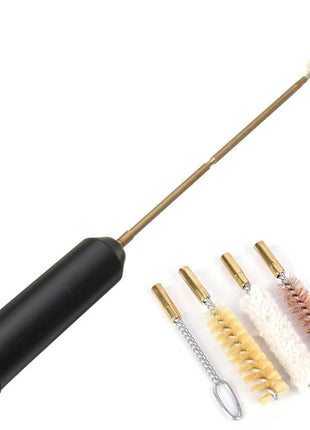 Handgun Cleaning Kit 38/357/9mm – Brass Rods, Bronze Brushes & Nylon Jags – Compact 9.5 × 2.5 cm Set