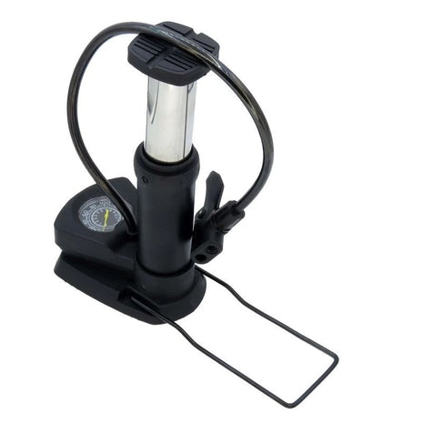 Portable Foot Air Pump 160 PSI High Pressure Aluminum Alloy Barrel with Analog Gauge