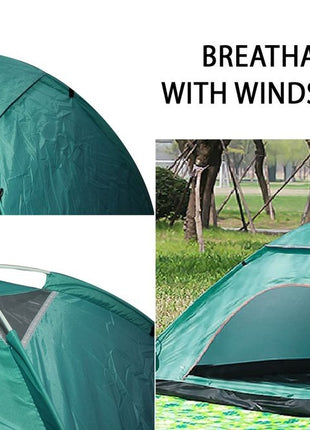 2-Person Pop-Up Tent – UV & Water-Resistant Polyester – Instant Setup – Compact Folding Design Green