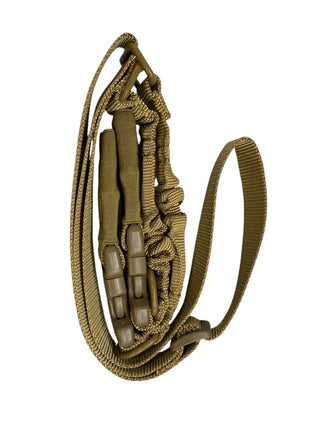 2-Point Rifle Sling 140cm – Nylon Tactical Bungee Strap with Quick Detach + Snap Buckles – Tan
