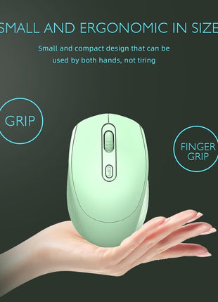 Wireless Rechargeable Mouse – Silent Click – Dual USB & Bluetooth – 1600 DPI