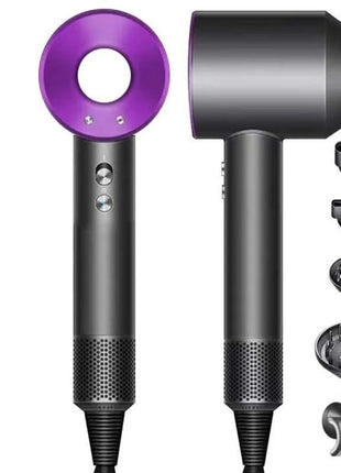 Hair Dryer 2000 W ABS Supersonic‑Style Purple with Attachments