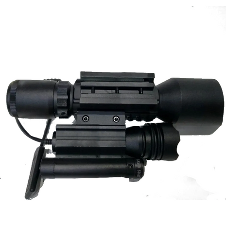 Rifle Scope 3-10x42 Zoom Sight with Dual Laser & Flashlight – Metal Tactical Optic