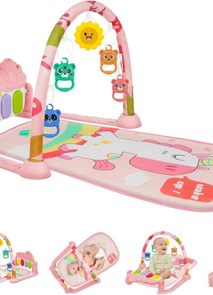 Piano Fitness Rack Baby Play Mat – Multi-Function pink