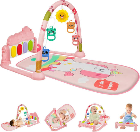 Piano Fitness Rack Baby Play Mat – Multi-Function pink