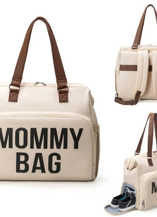 Mommy Diaper Bag 40x17x35cm Waterproof Oxford – 4-in-1 Backpack Tote with Wet/Dry Compartment