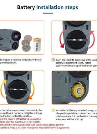 Laser Rangefinder 650Yd 6X Monocular with Slope, Height & Flag Lock – Waterproof – LS-650 – Grey