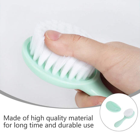 Baby Hair Brush & Comb Set –Soft Imitation Wool Bristles – Cradle Cap Scalp Massager