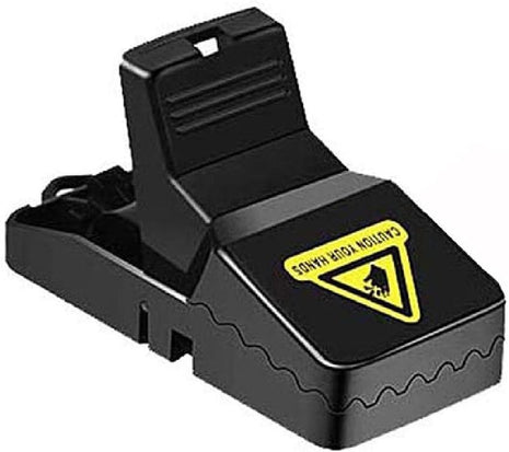 Reusable Mouse & Rat Trap – Durable Plastic & PS Snap Trap – Black
