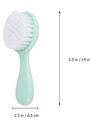 Baby Hair Brush & Comb Set –Soft Imitation Wool Bristles – Cradle Cap Scalp Massager