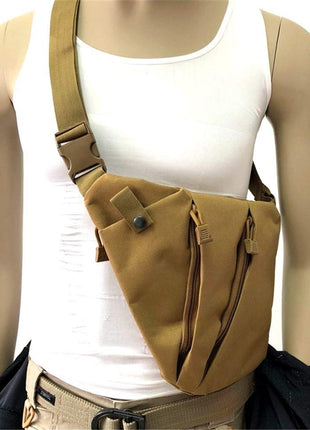 Tactical Chest Sling Bag 23.5×18 cm 600D Oxford Nylon Right Shoulder Anti‑Theft