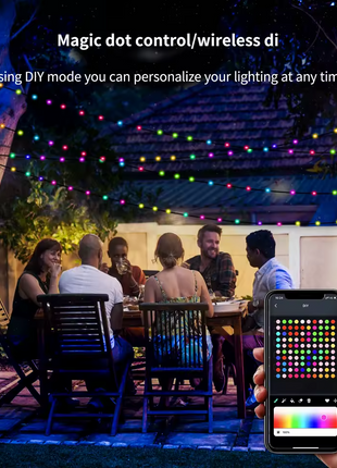 RGBIC Smart LED String Lights 5/10/15/20m – Dreamcolor USB Fairy Lights – App & Remote Control – IP65 Water resistant – Multicolor