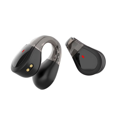 Wireless Bluetooth 5.3 Earbuds – Dual Track In-Ear with Rotatable Hooks – Magnetic Charging – Black