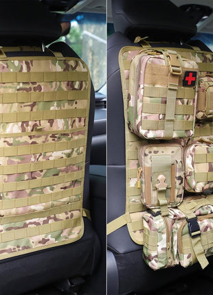 Tactical Seat Organizer 6-Piece Kit with MOLLE Pouches – 1000D Nylon – Universal Fit