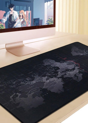 Large Extended Gaming Mouse Pad Map Desk Mat 80 x 30 cm, Rubber + Cloth, Anti-Slip Base for Keyboard, PC & Laptop