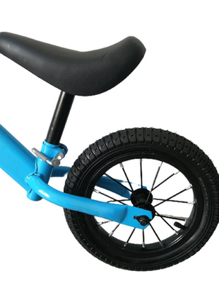 Kids Balance Bike 12 Inch Air Filled Rubber Tyres Steel Frame Lightweight 3kg Adjustable Saddle