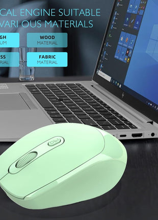 Wireless Rechargeable Mouse – Silent Click – Dual USB & Bluetooth – 1600 DPI