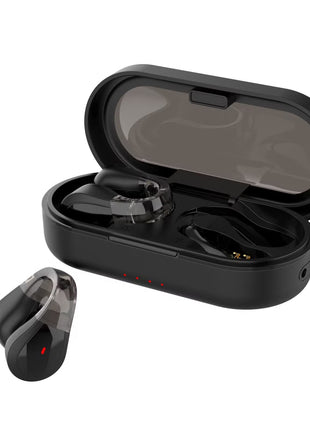 Wireless Bluetooth 5.3 Earbuds – Dual Track In-Ear with Rotatable Hooks – Magnetic Charging – Black