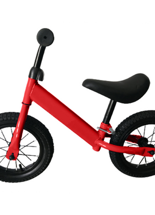 Kids Balance Bike 12 Inch Air Filled Rubber Tyres Steel Frame Lightweight 3kg Adjustable Saddle