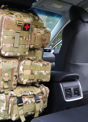 Tactical Seat Organizer 6-Piece Kit with MOLLE Pouches – 1000D Nylon – Universal Fit