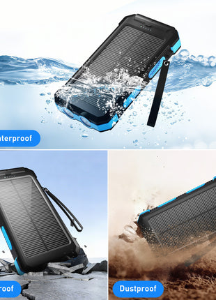 Portable Power Bank 10000mAh – ABS Dual USB Output – Compact Travel Charger – Black