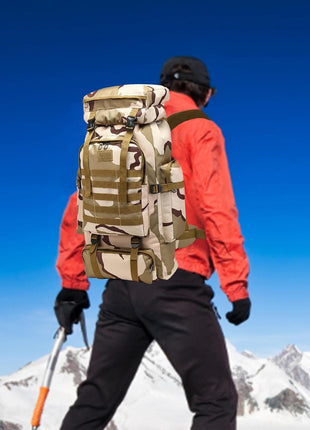 80L Tactical Hiking Backpack – Waterproof 600D Oxford
